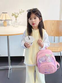 Chicas Mochila sirena con lentejuelas - Rosa - Ver 2