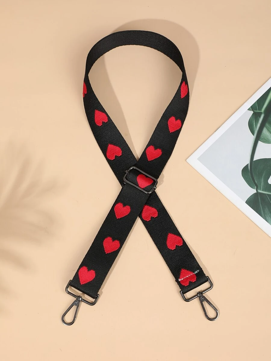 心形圖案包帶、包飾DIY搭配品，可調式肩帶