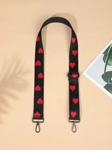 心形圖案包帶、包飾DIY搭配品，可調式肩帶