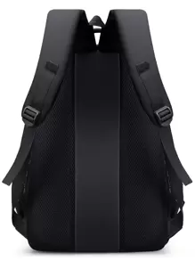 Waterproof Men Backpack Work 15.6 Inches Laptop Men Travel Backpack College School Backpack For Boy Girl Camping Bag, Schoolbag For Travel, College, School Bookbag Casual Backpack Rucksack Black Backpack School Supplies Men Gifts - Black - View 2