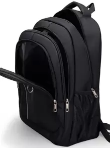 Waterproof Men Backpack Work 15.6 Inches Laptop Men Travel Backpack College School Backpack For Boy Girl Camping Bag, Schoolbag For Travel, College, School Bookbag Casual Backpack Rucksack Black Backpack School Supplies Men Gifts - Black - View 4