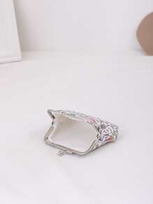 迷你可愛兒童扣環夾帶錢包 Pu多色印花錢包