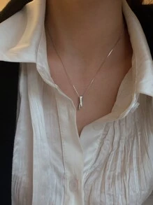 Cubic Zirconia Decor Silver Necklace - Multicolor - View 1