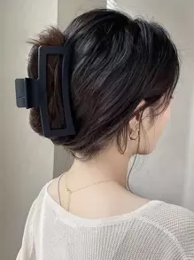 Set de 3 pinzas para el cabello de estilo claw de gran tamaño y unicolor, accesorios de cabello versátiles adecuados para cabello grueso, para uso diario, casual, de fiesta, para ir al trabajo, de vacaciones, para lavarse la cara/el cabello, maquillaje y combinar con el atuendo. Elegante pinza para el cabello. - Multicolor - Ver 6