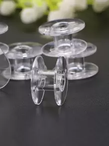 10pcs/set Plastic Sewing Machine Bobbin, Clear Metal Bobbin For Household Sewing Machine - Clear - View 4