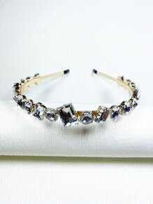 Rhinestone Decor Headband - Gold - View 1