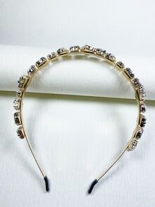Rhinestone Decor Headband - Gold - View 2