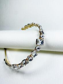 Rhinestone Decor Headband - Gold - View 4