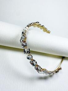 Rhinestone Decor Headband - Gold - View 6