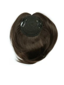Clip In Bangs For Women Short Wigs With Bangs Black Invisible Toupee Thinning Hair Extensions Wig Hairpiece Thick Top Hair Pieces - Brown - View 1