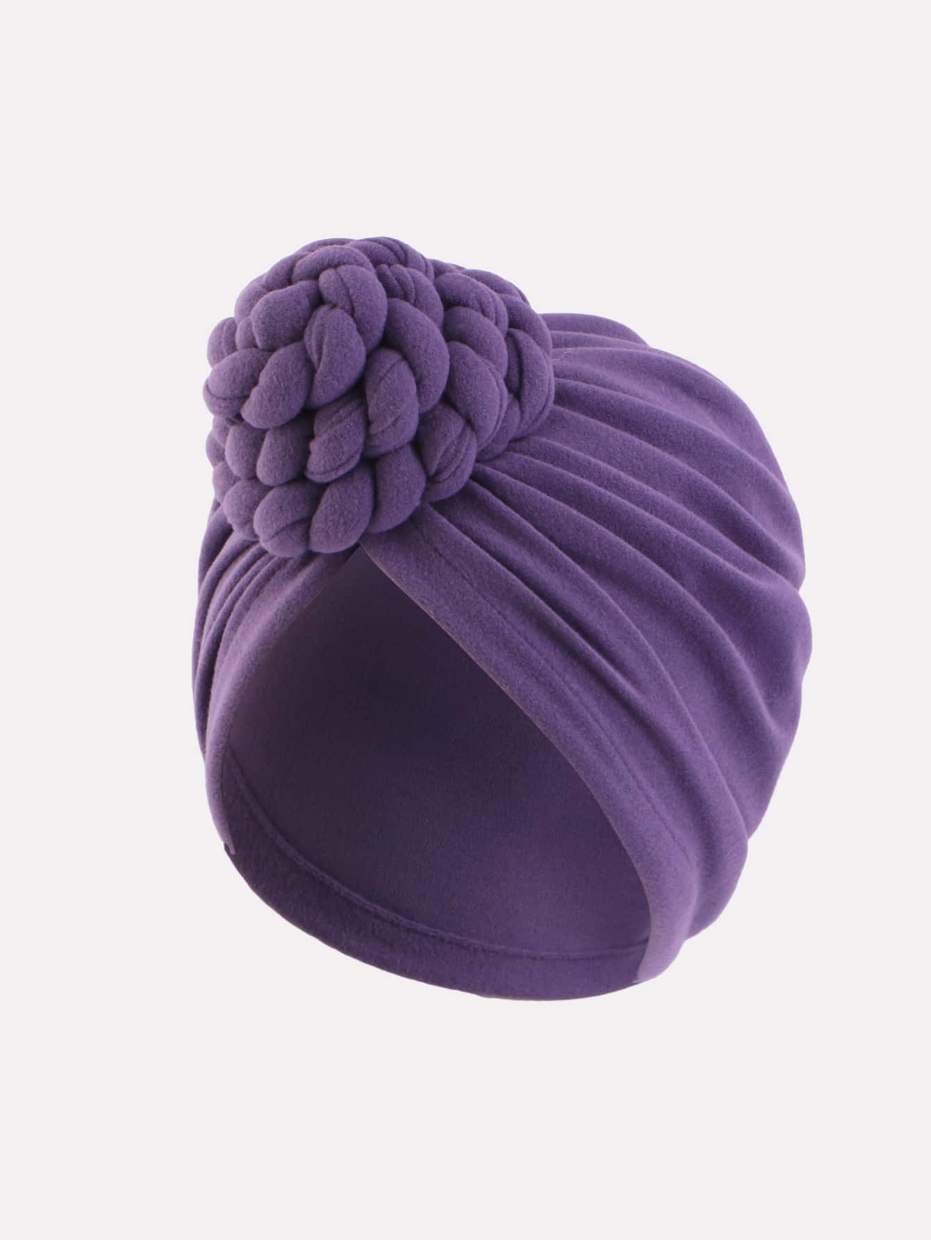 Braided Detail Head Wrap - Purple - View 1