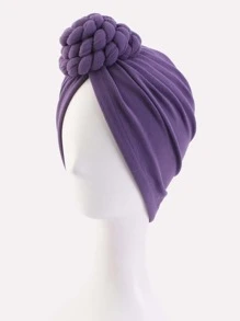 Braided Detail Head Wrap - Purple - View 2