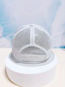 Toddler Girls Unicorn Embroidered Baseball Cap - White - View 5