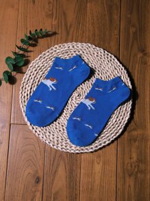 Vớ mắt cá chân họa tiết hoạt hình cho nam - Nhiều màu - Xem 1