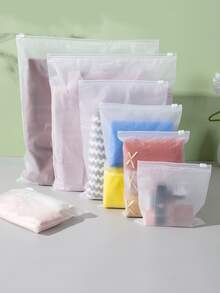 5pcs/set EVA Storage Bag, Minimalist Clear Travel Packing Bag For Travel - Clear - View 5