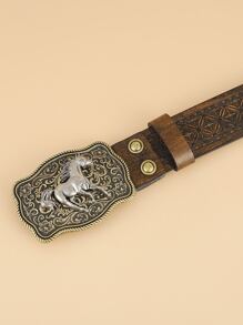Western Cowgirl Horse Decor Belt For Jeans Pants Halloween Summer, School Fall, Autumn, Halloween