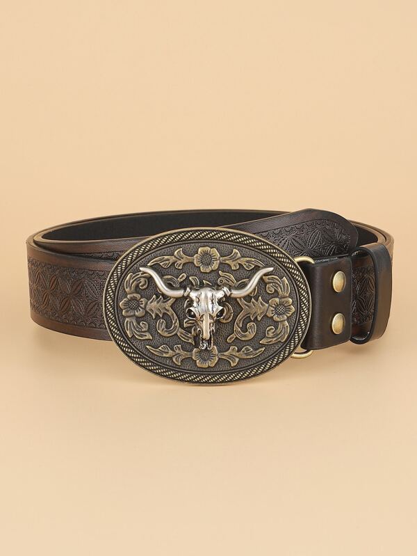 Oval Buckle Belt Western Cowgirl For Coats,Dresses And Jeans Pants Halloween Summer, School Fall, Autumn, Halloween