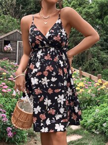 SHEIN Maternity Floral Print Cami Dress - Multicolor - View 5