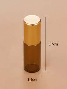 5 cái 5ML Chai con lăn bóng rỗng , Chai thủy tinh cuộn có thể đổ đầy lại rỗng , Chai thủy tinh chống rò rỉ , Bóng thép không gỉ cho tinh dầu , Chai du lịch dạng lỏng - màu nâu - Xem 4
