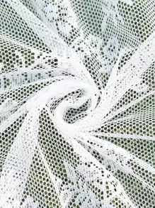 1只白色小玫瑰和蕾絲野餐墊 - 白色 - 查看 3