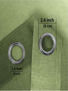 Rèm Polyester Sheer Panel, Gradient Color Light Filtering Rèm Sheer riêng tư cho phòng khách, phòng ngủ - màu xanh lá - Xem 3