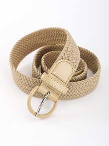 Thắt lưng dệt khóa tròn - Màu be - Xem 1