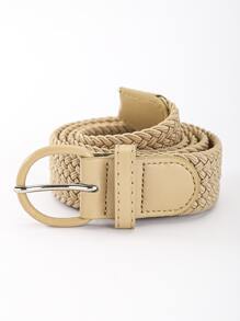 Thắt lưng dệt khóa tròn - Màu be - Xem 4