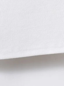 嬰兒男孩2入組純色肋紋針織T恤 - 黑與白 - 查看 5