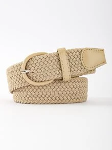 Thắt lưng dệt khóa tròn - Màu be - Xem 6