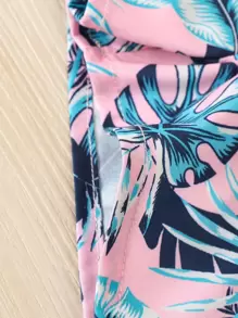 男嬰熱帶圖案補丁貼口袋T恤和短褲 - 彩色 - 查看 7