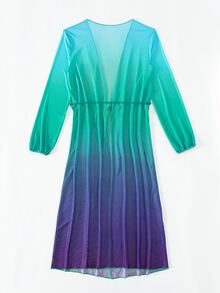 Ombre Mesh Kimono - Multicolor - View 2