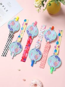 6pcs Paper Party Whistle, Cute Cartoon Mermaid Pattern Party Whistle For Party - Multicolor - View 3