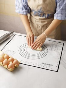 1pc Silicone Baking Mat, Scale Pattern Pastry Baking Mat For Kitchen Baking - Black - View 6
