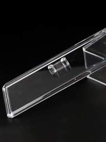 1pc Plastic Desktop Storage Box, Minimalist Clear Organizer Tray For Home - Clear - View 5