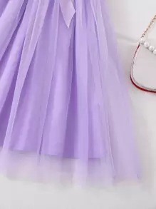 Glamorique Kids Váy lưới viền xếp nếp in hoa cho bé gái tuổi mới lớn, ngày lễ, mùa hè, du lịch - Nhiều màu - Xem 4