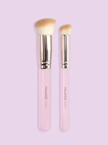 Bộ cọ trang điểm chuyên nghiệp MAANGE 2 chiếc, cọ nền, cọ che khuyết điểm, dụng cụ trang điểm với sợi mềm dễ mang theo, cọ du lịch, bộ cọ, bộ cọ trang điểm, bộ cọ trang điểm, bộ trang điểm hoàn chỉnh, bộ cọ trang điểm, bộ trang điểm hoàn chỉnh, bộ cọ, bộ cọ trang điểm, bộ quà tặng trang điểm, bộ - Hồng - Xem 3