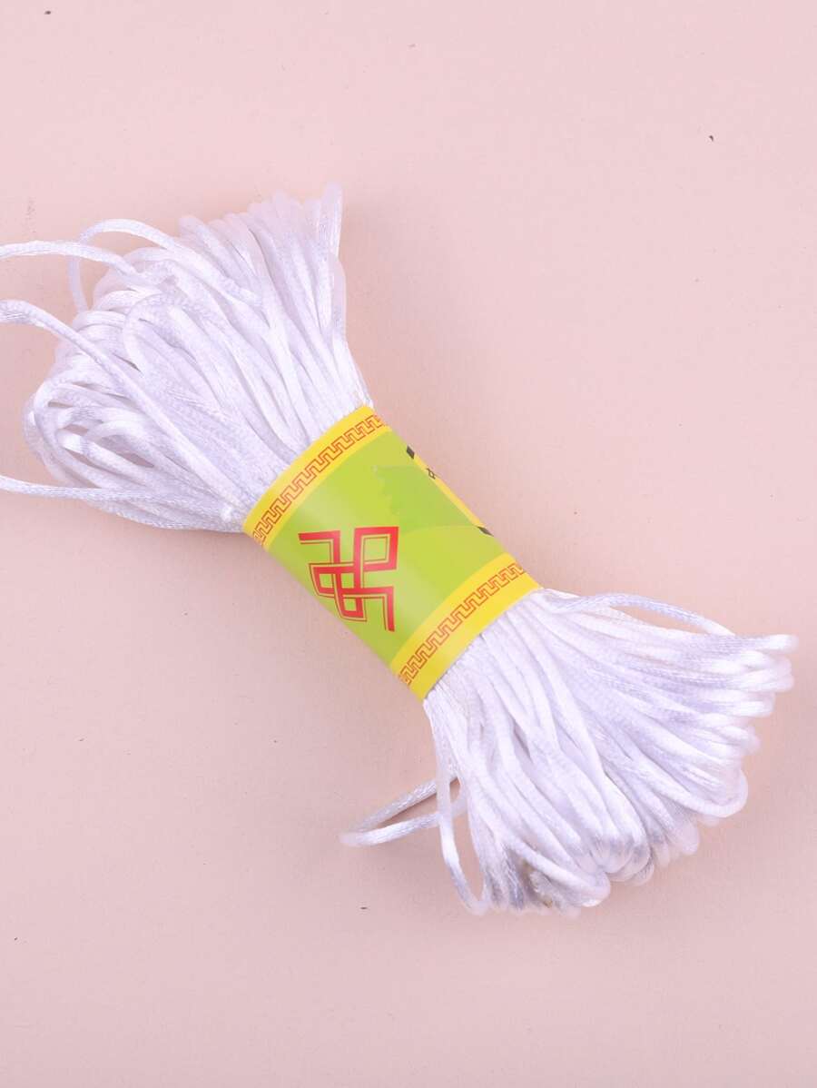 卷/20 公尺白色手工編織繩用於 Diy 珠寶製作 - 白色 - 查看 1