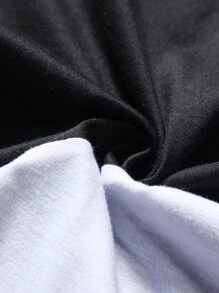 Manfinity Hombres Camisa polo de color combinado con cremallera cuarta - Negro - Ver 6