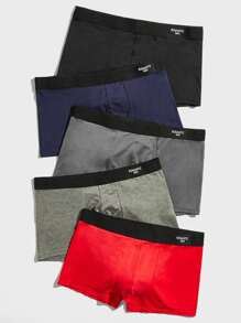 Men 5pack Letter Graphic Boxer Brief - Multicolor - View 3