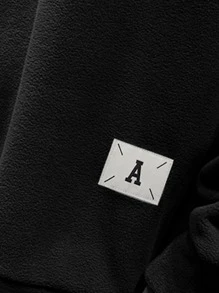 Manfinity Hypemode Lỏng lẻo phù hợp Nam Vá chữ cái Đồ trang trí Thả vai Áo nỉ - màu đen - Xem 4