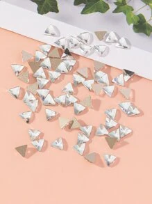 50 piezas 3d con diamante de imitación triángulo Decoración de uñas