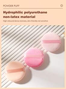 15入組化妝粉撲套裝柔軟三角粉礦物粉撲用於面部化妝 - 彩色 - 查看 5