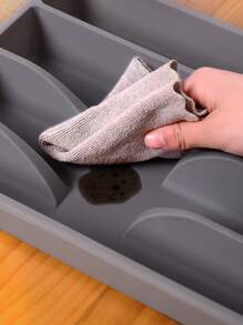 1 件厨房抽屉餐具收纳盒，灰色/白色勺子叉子刀收纳盒装饰秋季装饰节日装饰房间装饰家居装饰秋季装饰卧室装饰 - 深灰色 - 查看 6