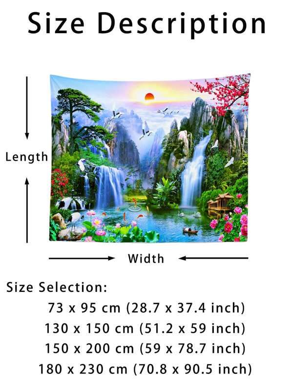 1pc Scenery Pattern Tapestry, Modern Fabric Wall Blanket For Home SHEIN USA