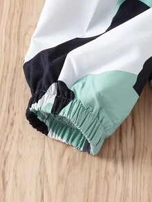 SHEIN 男孩迷彩印花翻蓋口袋工裝褲