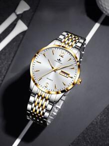 男士圓形指針石英手錶 - 彩色 - 查看 5