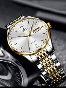 男士圓形指針石英手錶 - 彩色 - 查看 6