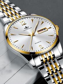 男士圓形指針石英手錶 - 彩色 - 查看 7