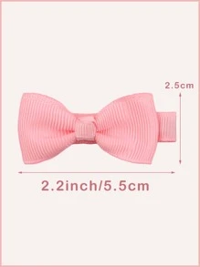 20pcs Girls Bow Decor Polyester Hair Clip - Camel - View 4