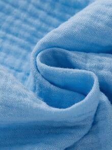 Newborn Baby 2pcs Half Button Tank Romper - Blue and White - View 8